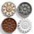 Elegant Decorative Rosettes Set 3D model small image 1