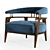 Elegant Upholstered Chair: Rozzoni 3D model small image 3