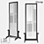 Elegant Metal and Glass Loft Mirror 3D model small image 1