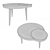 Sleek Esquisse End Table: Sacha Lakic Design 3D model small image 2