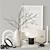 Elegant White Decor Set: Vase, Mirror, Candles & More 3D model small image 6