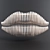 Lip-shaped Decorative Hanger 3D model small image 1