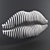 Lip-shaped Decorative Hanger 3D model small image 2