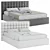 Sleek Gray Bed: Modern Style 3D model small image 3