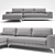 Vittorio Pearl Gray 3-Seater Sofa 3D model small image 5