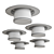 Fabbian Claque F43: Modern LED Ceiling Light 3D model small image 2