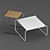 Contemporary Square Coffee Table 3D model small image 1