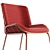 Italian Handmade Traba Red Chair 3D model small image 3