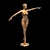 Elegant Ballerina Fountain 3D model small image 2