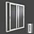Sleek Aluminum Sliding Door & Window 3D model small image 1
