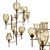 Elegant Darcey Chandelier with Thirteen Lights 3D model small image 1