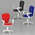 Kids Bureaucrat Chair with Wheels 3D model small image 1