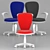 Kids Bureaucrat Chair with Wheels 3D model small image 6