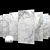 Museum Supreme White Marble Set 3D model small image 4