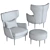DivanOFF27 Armchair with Ottoman: Stylish Comfort for Your Space 3D model small image 4