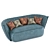 Modern Concept Sofa with High-Resolution Texture 3D model small image 1