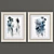 Modern Blue Abstract Art Set 3D model small image 2