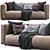 Prostoria Leather Match Sofa: Modern Elegance 3D model small image 1