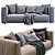 Prostoria Leather Match Sofa: Modern Elegance 3D model small image 5