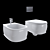 Modern Artceram Toilet and Bidet 3D model small image 1