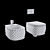 Modern Artceram Toilet and Bidet 3D model small image 2