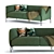 Organic Curve Panda Sofa 3D model small image 1