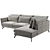 Leone Corner Sofa: Minimalistic, Spacious, Stylish 3D model small image 4