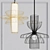 Sleek Metal Pendant Lights 3D model small image 1