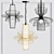 Sleek Metal Pendant Lights 3D model small image 2