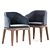 Elegant Aubrey Armchair: The Perfect Dining Chair! 3D model small image 2