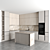 Modern Modular Kitchen: 3D Model with Vray and Corona for 3ds Max 3D model small image 1