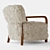 Luxurious Yeti Sheepskin Armchair 3D model small image 2