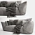 Versatile Floor Sofa 3D model small image 2