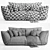 Versatile Floor Sofa 3D model small image 3