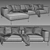 Elegant Flexform Ettore Chaise Longue Sofa 3D model small image 3