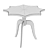Trendy Cork Coffee Table: Metal Base, Oak Top 3D model small image 3