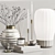 Modern Decor Set - Vase, Lamp, Cup, Candle, Books 3D model small image 3