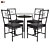 Modern Black Glass Table & Chair Set 3D model small image 1