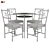  Modern Black Glass Table & Chair Set 3D model small image 2