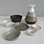 Ceramic Kitchen Decor Set 3D model small image 1