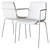 Modern Clip Dining Chair 3D model small image 3