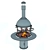 LappiGril: The Ultimate Multi-Purpose Outdoor Grill 3D model small image 4