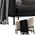 Elegant Minotti Fil Noir Armchair 3D model small image 2