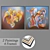 Modern Art Set: 2 Paintings, 4 Frame Options 3D model small image 1