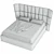 Modern Gray Bed with UV Mapping 3D model small image 3