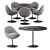 Elegant Venus Chair & Table Set 3D model small image 2