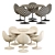 Elegant Venus Chair & Table Set 3D model small image 4