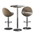 Elegant Venus Barstool & Table 3D model small image 2