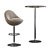 Elegant Venus Barstool & Table 3D model small image 3