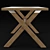 Eucalyptus Wood Chiara Table: Indoor/Outdoor 140 cm 3D model small image 7